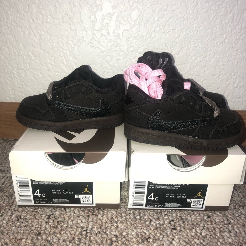 Air Jordan 1 Low Toddler Travis Scott Velvet Brown DO5441-202